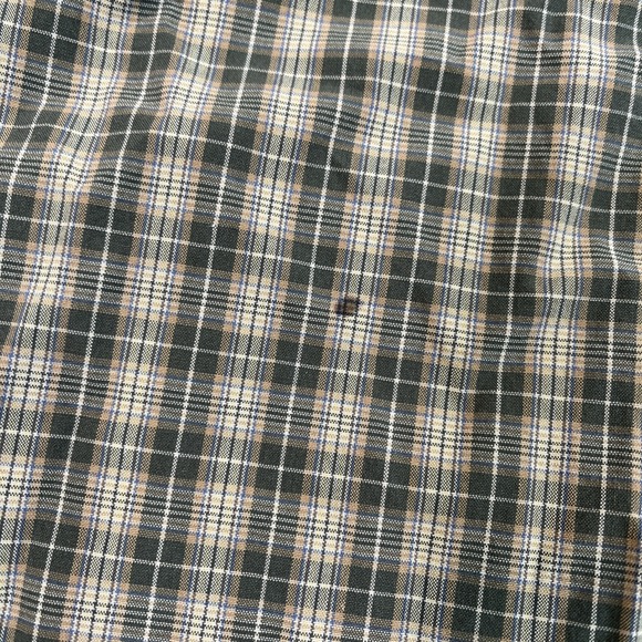 Carhartt Plaid Button Up Shirt Men's‎ L Green Tan Cotton pocket Workwear Durable - Picture 5 of 10